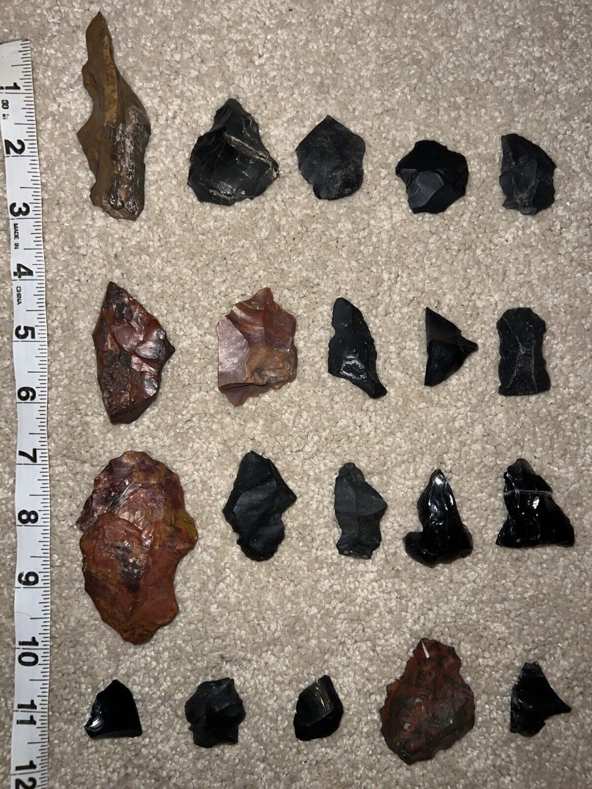 Large Group Of Chumash Points & Paleolithic Tools Santa Barbara California