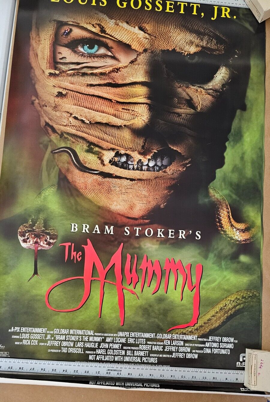 Bram Stoker's 1997 The Mummy Louis Gossett  Jr.  DVD promotional Movie poster