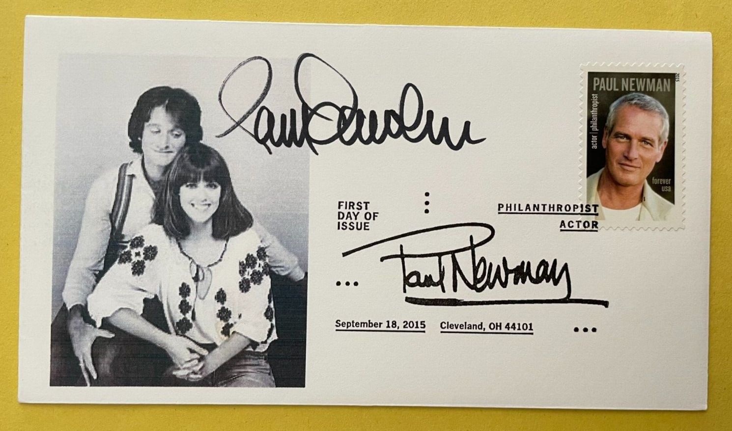 SIGNED PAM DAWBER FDC AUTOGRAPHED FIRST DAY COVER - MORK & MINDY