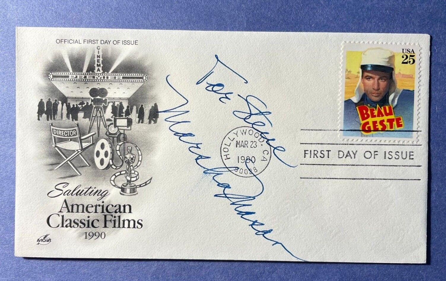 SIGNED MARSHA MASON FDC AUTOGRAPHED FIRST DAY COVER 