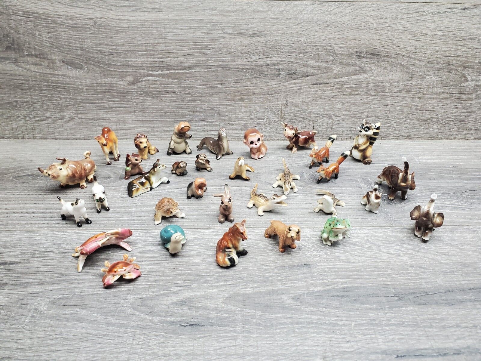 Vtg Bone China Minatures Figurines Lot of 32 Mixed NICE