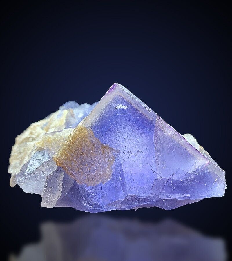 310 Gram Purple Cubic Fluorite Dark Phantom Crystal, Deep Phantom, Well Terminat