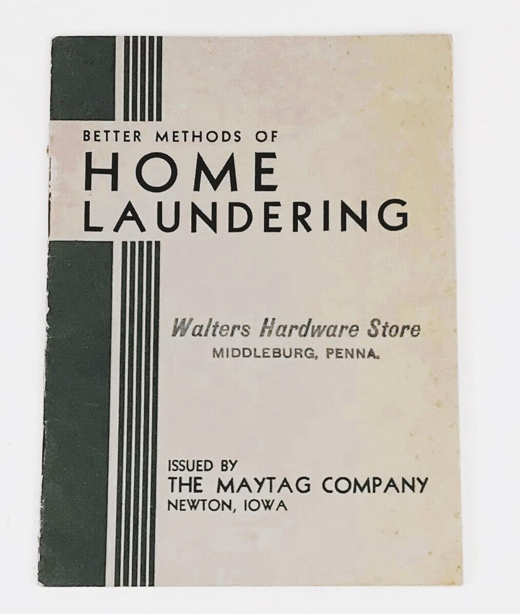 Middleburg PA Home Laundering Booklet 1936 The Maytag Company Walters  e255