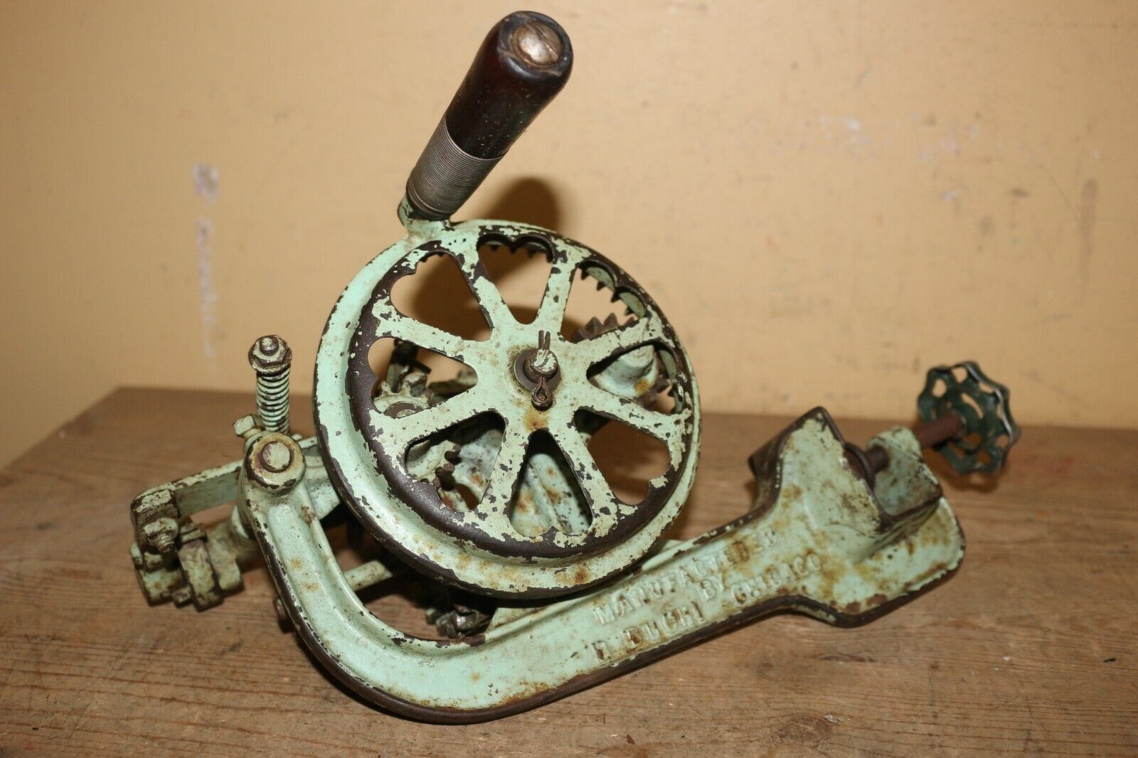 Rare Antique 1916 R Buchi Success Hand Cranked Cast Iron Apple Peeler Parer #14