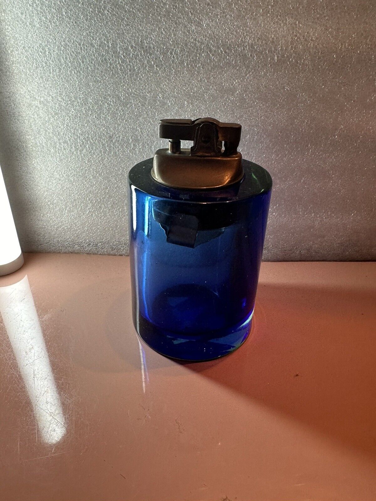 Vintage Cobalt Blue Blinking Style Table Lighter