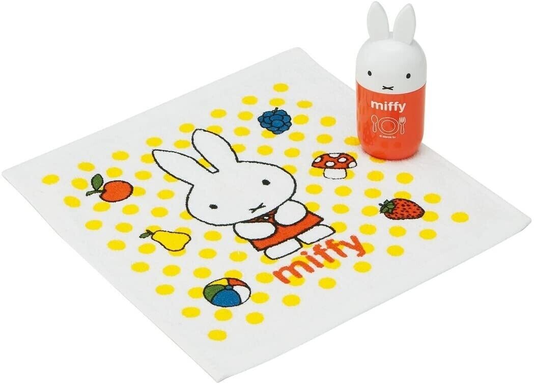 Skater Miffy Rabbit Japan Hand Towel and Portable Die Cut Case NEW
