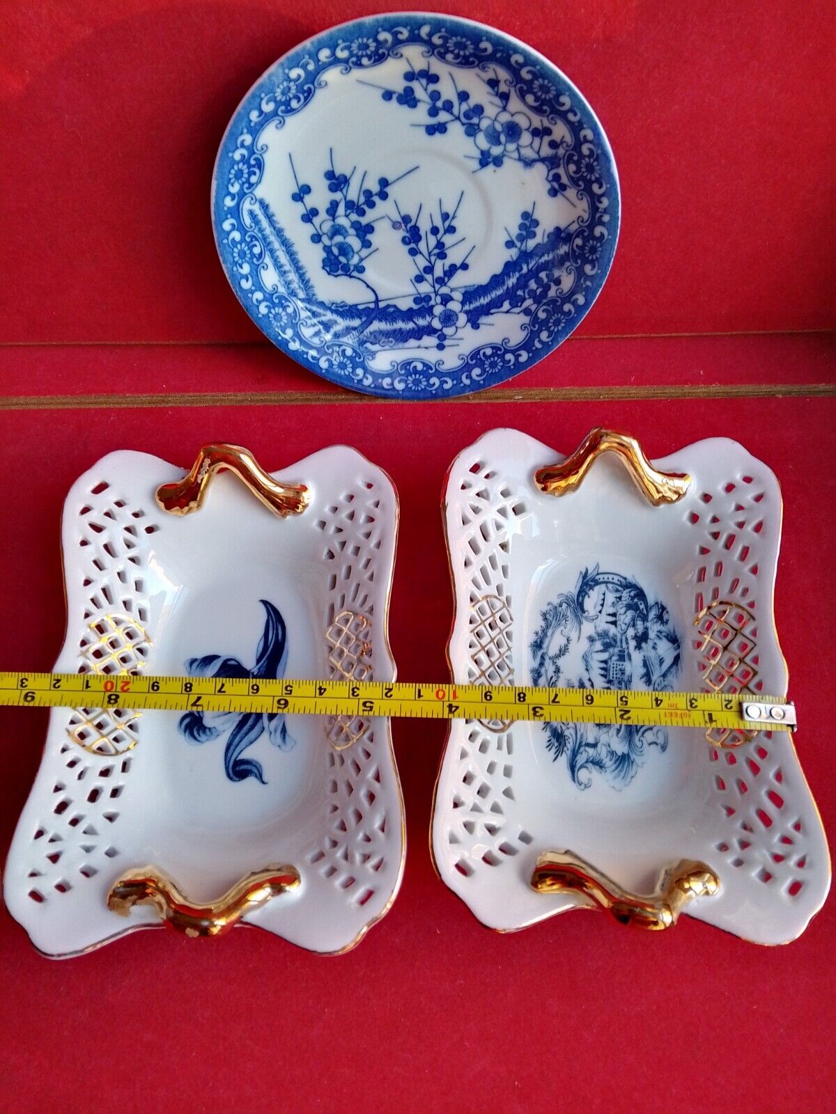 Lit of 3 INTERESTING marked Porcelain Plates, one ASIAN, 2 JT