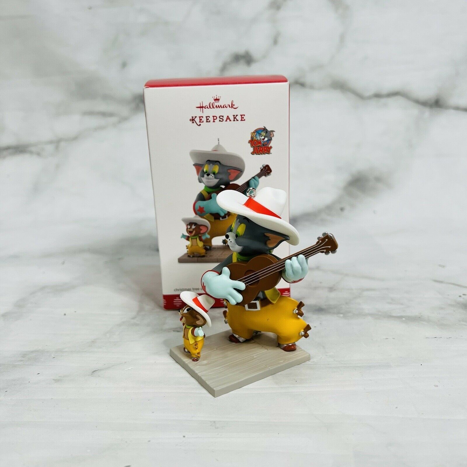 Tom and Jerry TEXAS TOM NEW Hallmark 2017 Ornament Cat Mouse Cowboy Guitar Chaps