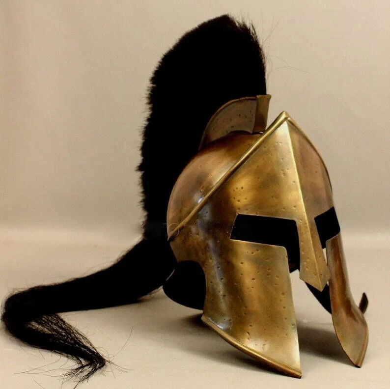 300 Movie King Leonidas Spartan Helmet with Inner Leather Roman Greek Helmet