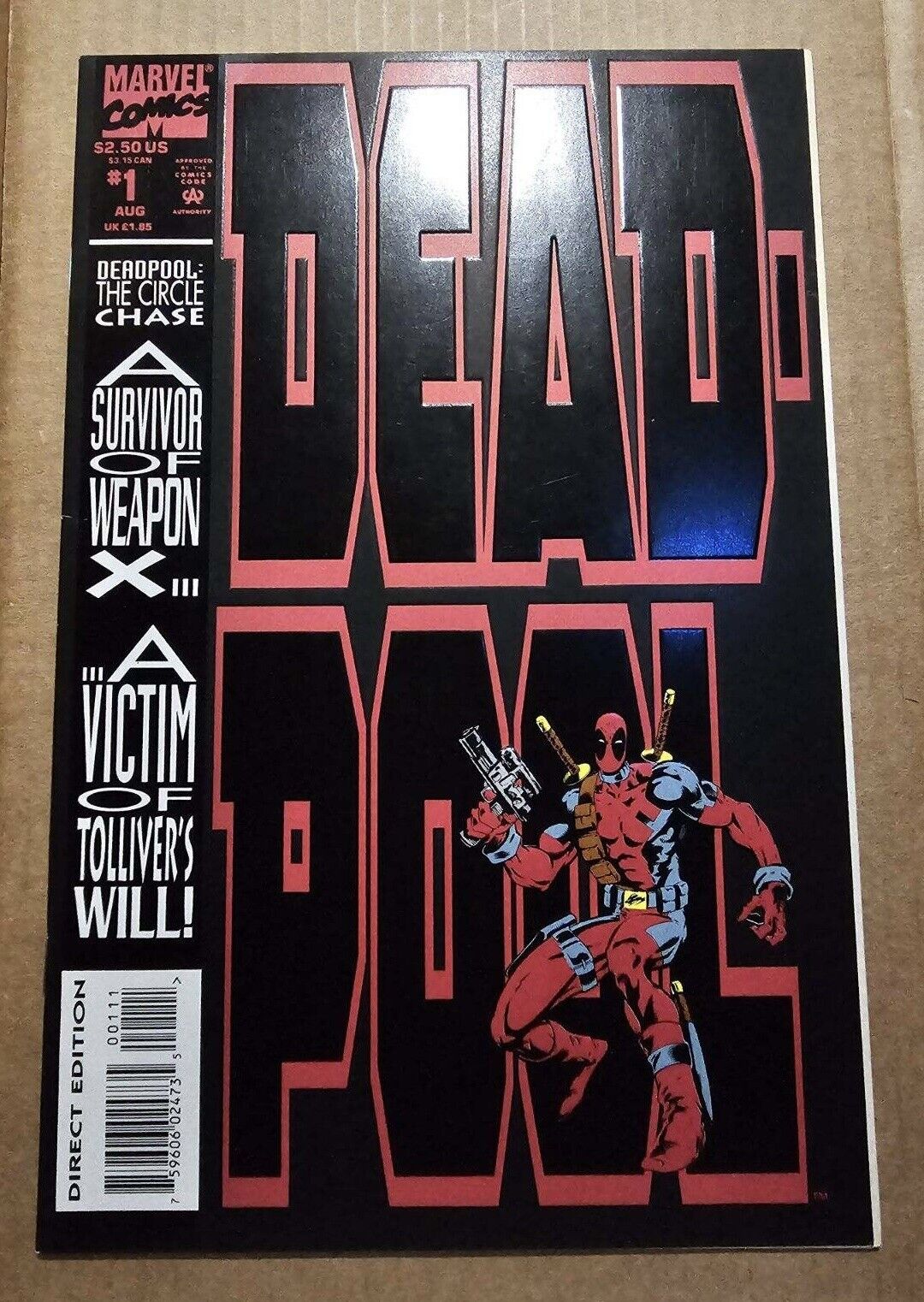 DEADPOOL #1 : The Circle Chase #1 White  Marvel Comics (1993) FIRST SOLO
