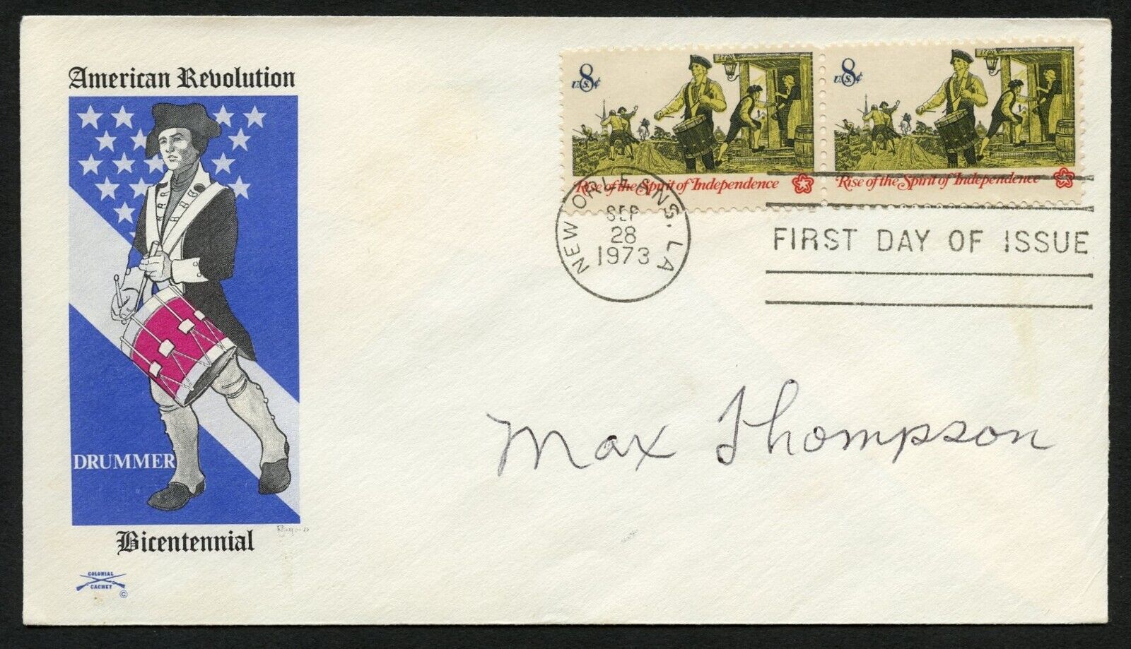 Max Thompson d1996 signed autograph auto FDC MOH Recipient US Army WWII BAS