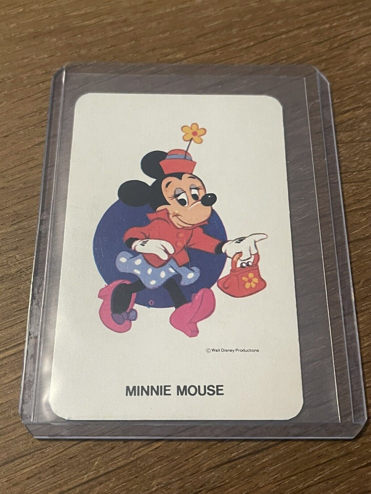 Authentic Vintage Walt Disney Productions Snap Minnie Mouse Card RARE DISNEYANA