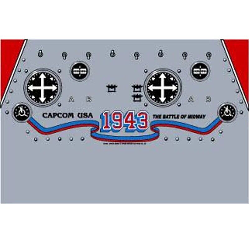 1943 Battle Of Midway Arcade Control Panel Overlay CPO Textured Laminate