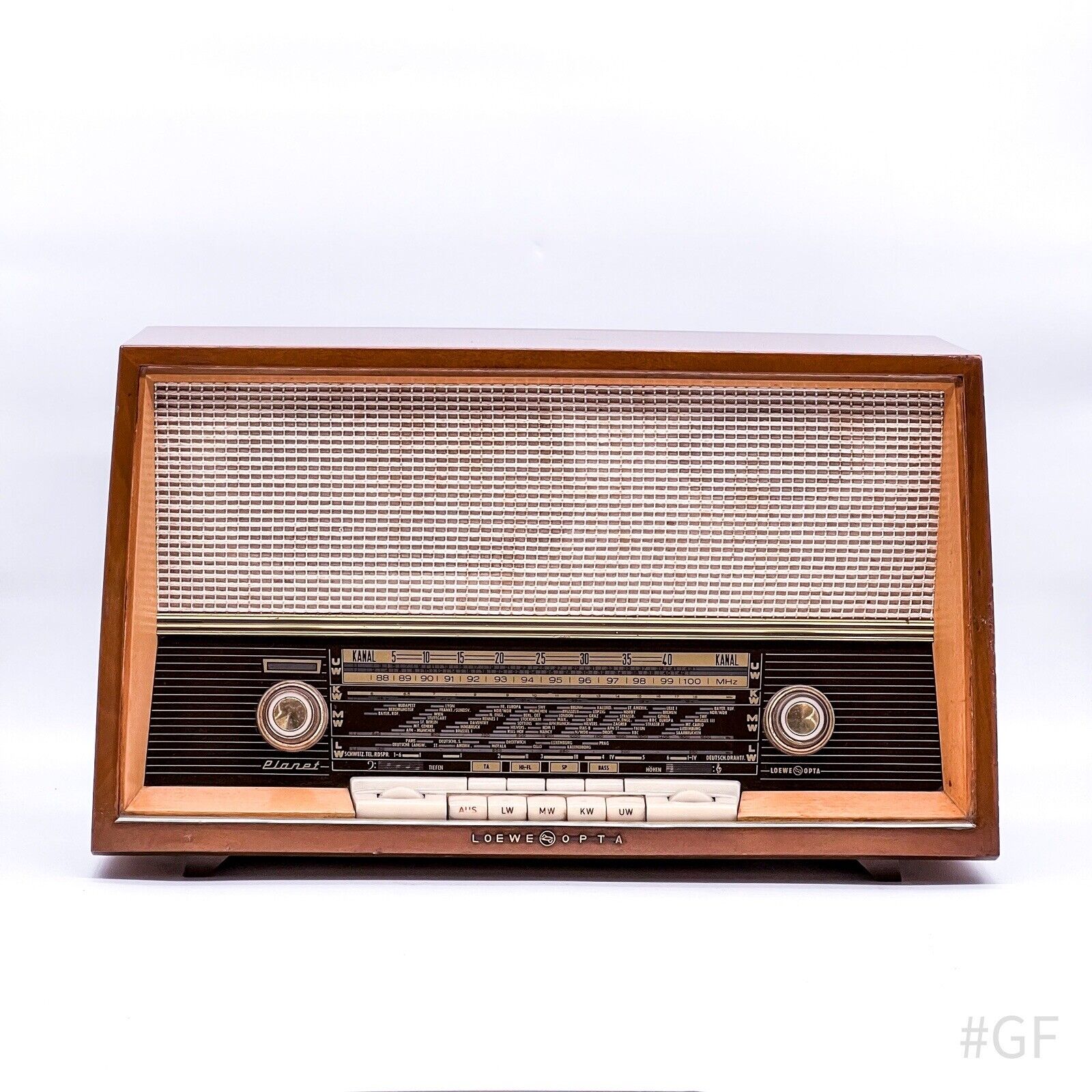 Vintage Loewe Opta Planet Tube Radio Type 6740W 60s Made in W. Germany