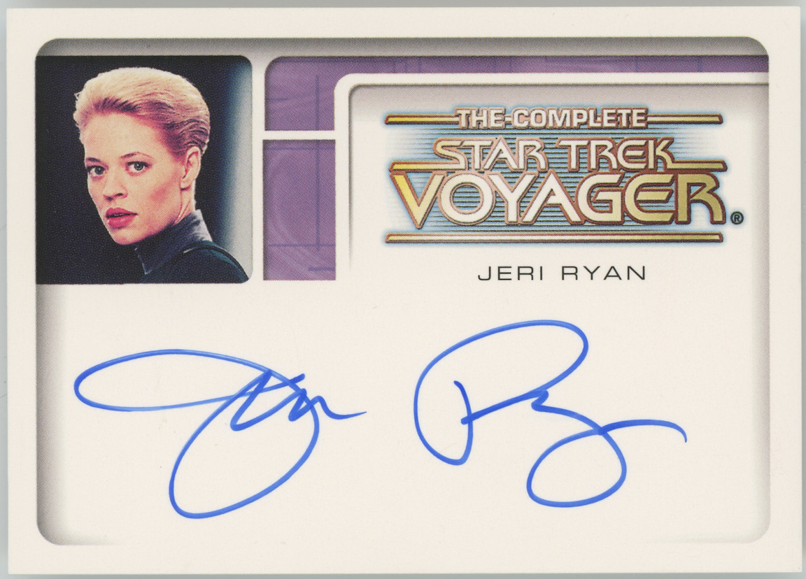 Jeri Ryan 2002 Rittenhouse Auto Signed Seven of Nine Star Trek Voyager CA1 26563