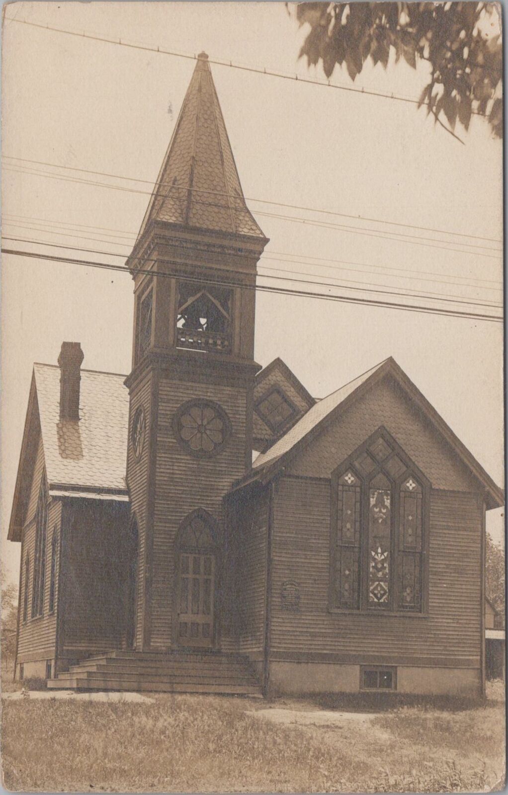 Philadelphia Church Chapel Exterior 1916 RPPC Photo Postcard