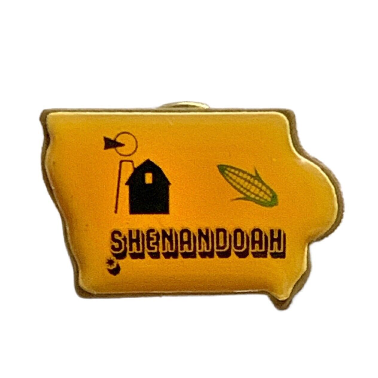 Vintage Shenandoah Iowa Travel Souvenir Pin
