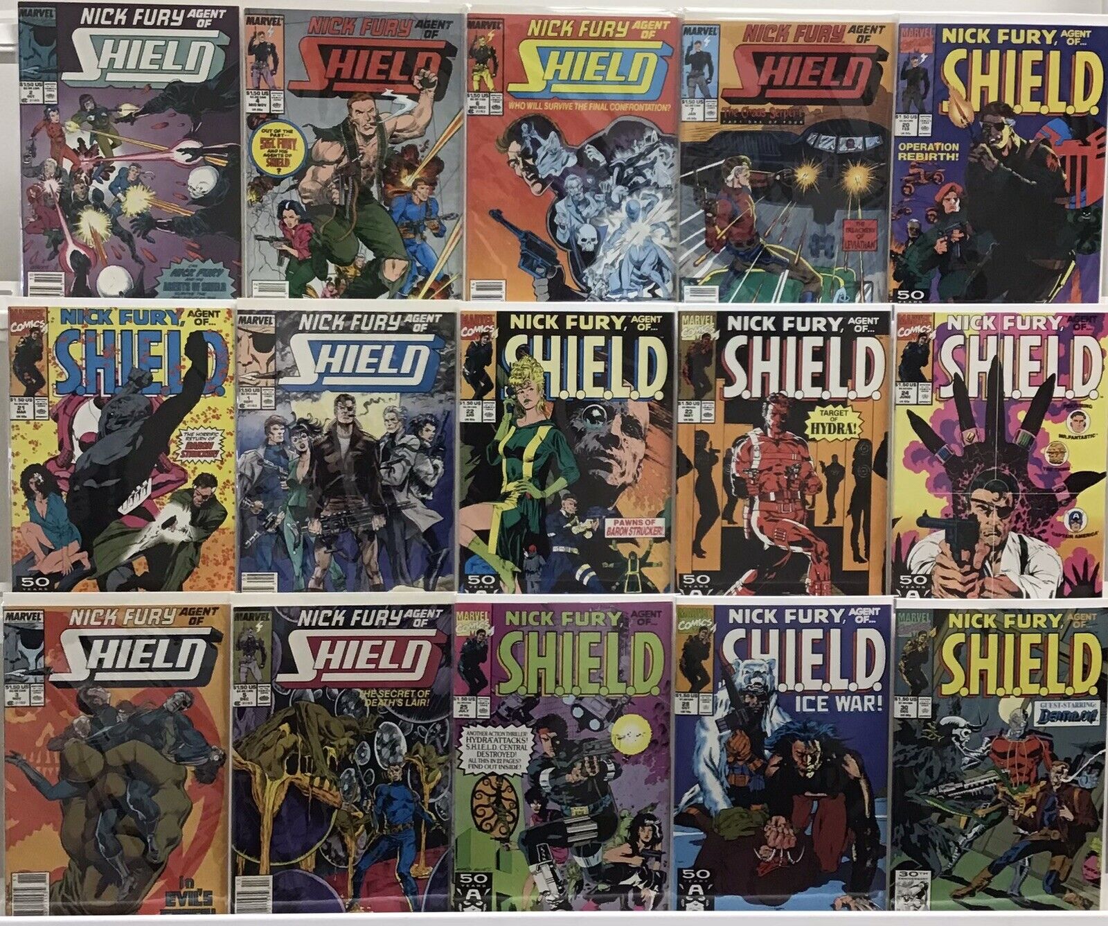 Marvel Comics - Nick Fury Agent of Shield - Comic Book Lot Of 15