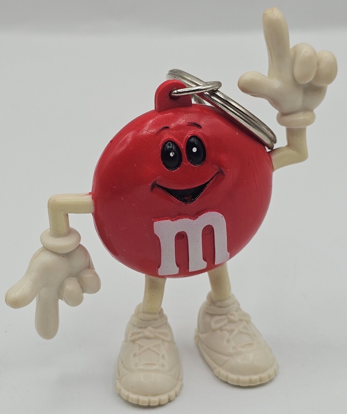 Vintage 1980\'s Red M&M Character Keychain 3” Mars Inc Candy Advertising Figure