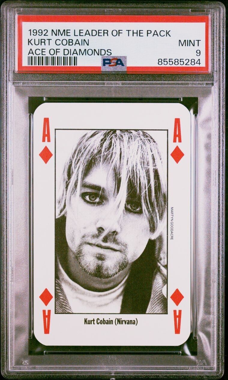 1992 NME Leader of the Pack Kurt Cobain Ace of Diamonds PSA 9 Rookie RC Nirvana