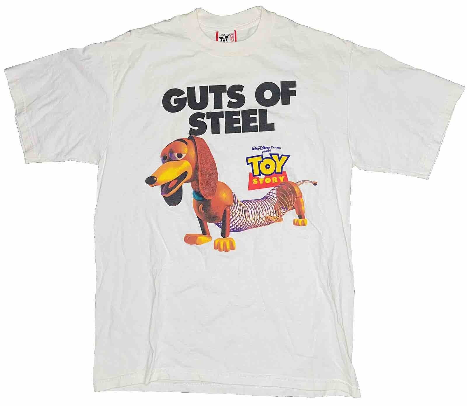 *VTG* Disney Designs Pixar Toy Story '95 Promo Slinky Dog Guts of Steel Shirt; L