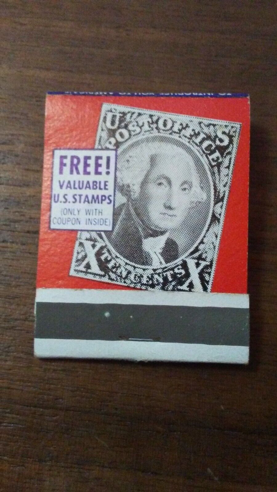 Vintage Free Valuable US Stamps Matches Matchbook