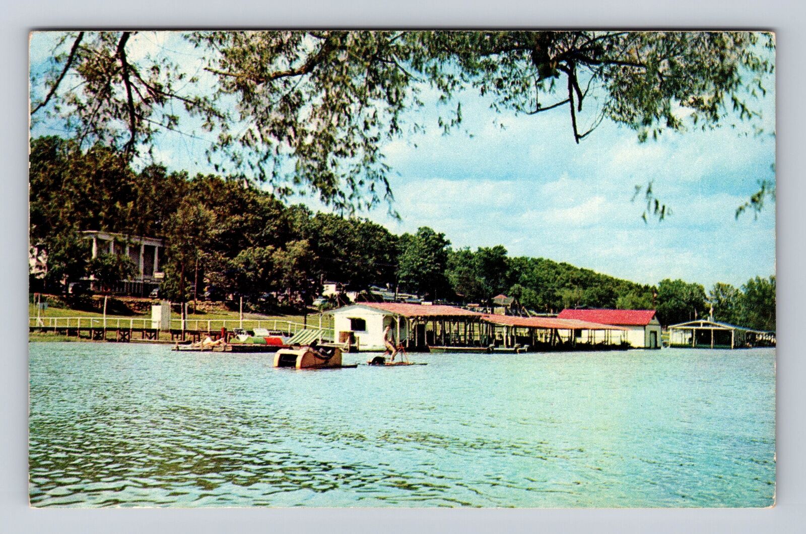 Ozarks MO- Missouri, Pedalos Watercraft, Antique, Vintage Souvenir Postcard