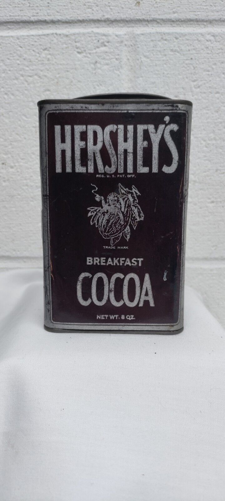 Early  1900s Hershey\'s Cocoa Tin Antique Hershey\'s Breakfast Cocoa 8oz. Tin