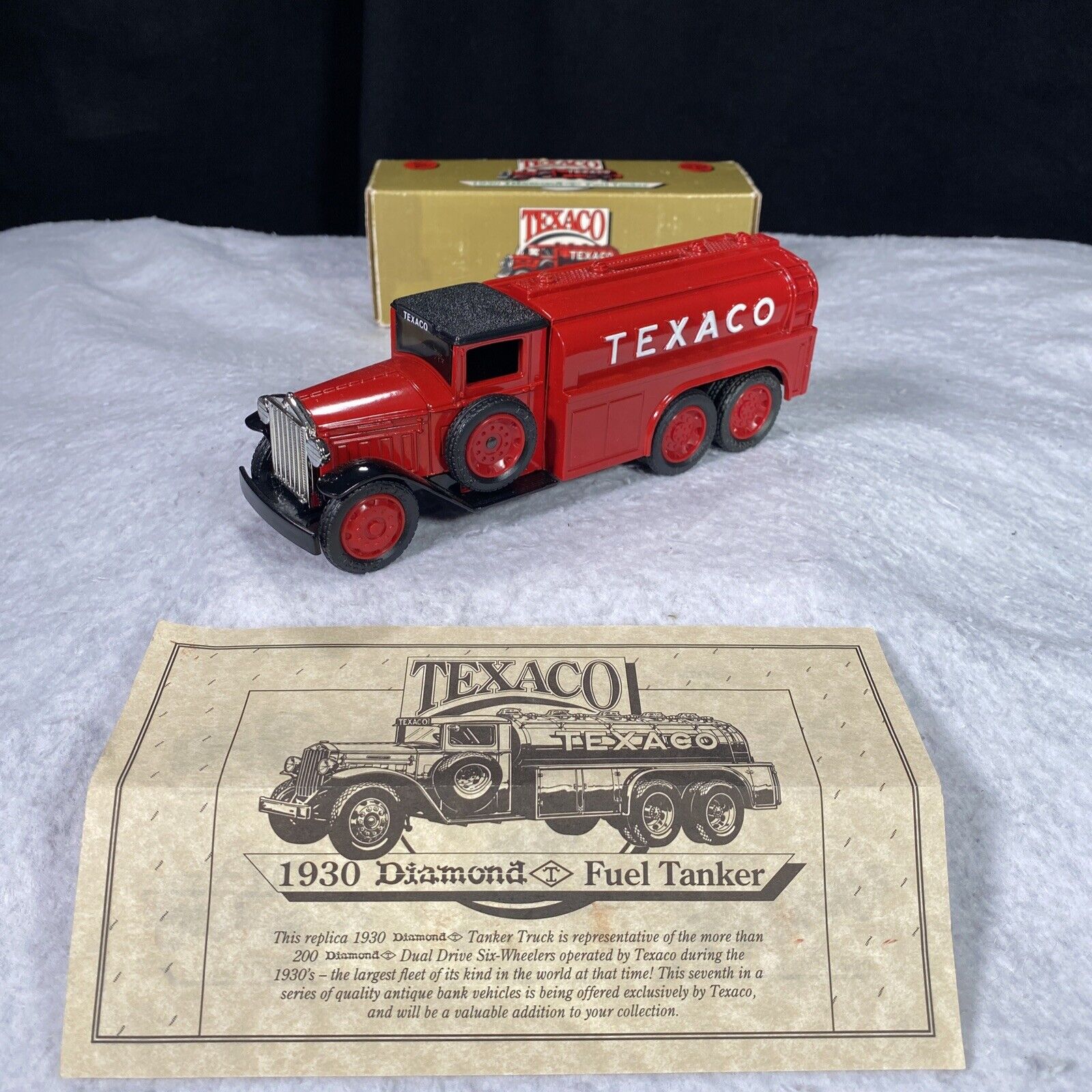 Vintage ERTL Truck, Texaco 1930 Diamond Fuel Tanker, Diecast Fuel Tanker Bank