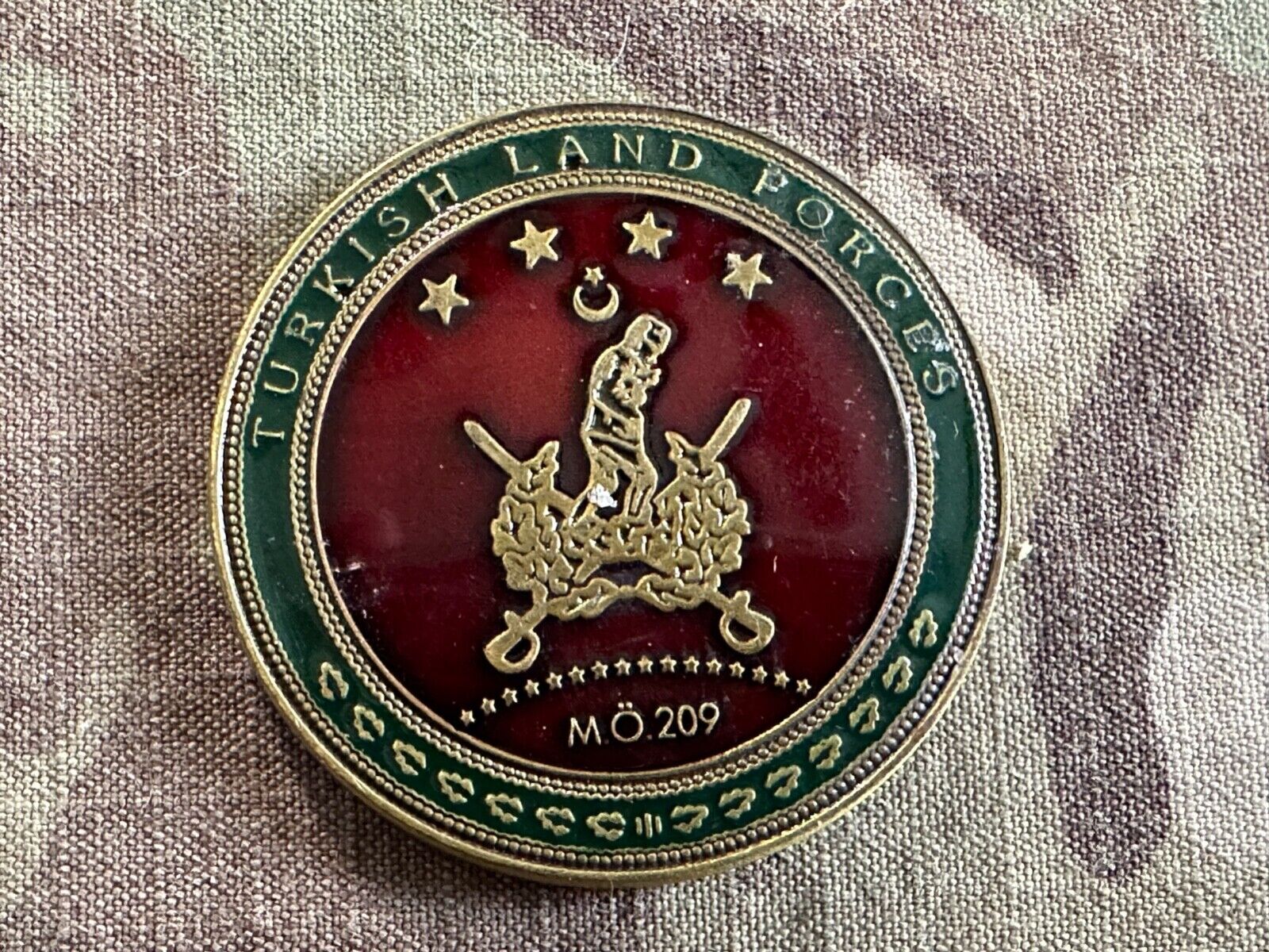RARE Turkish Land Forces Peace at Home Peace in the Lands Challenge Coin