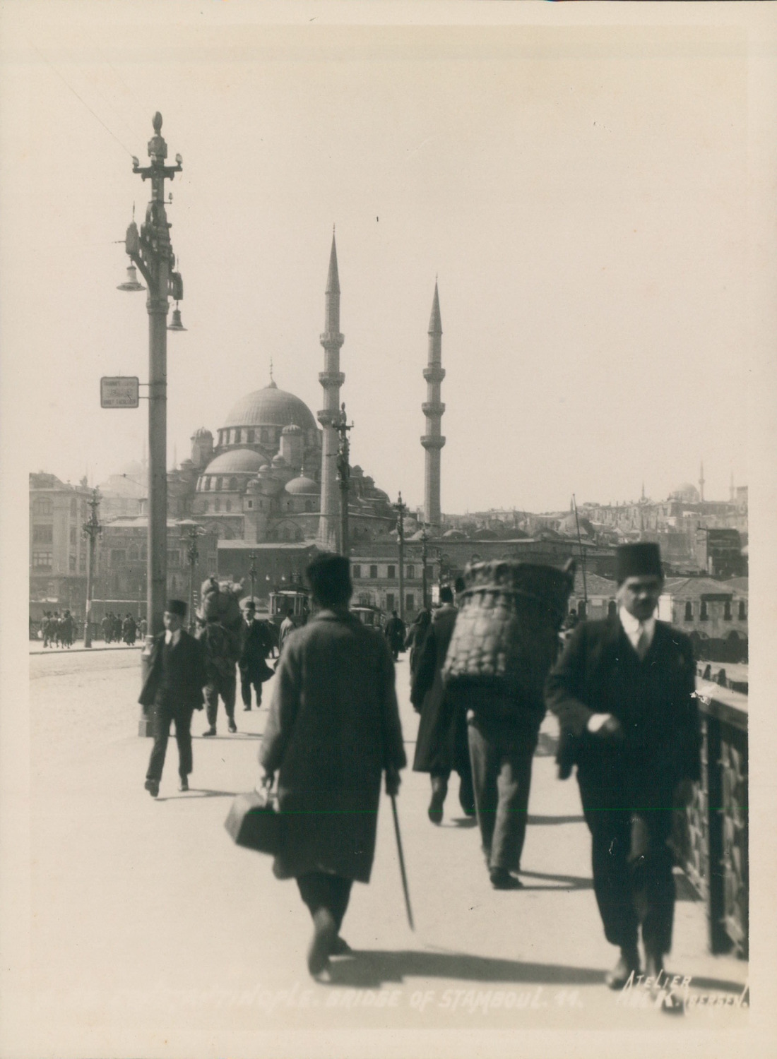 KK Bergen, Turkey, Constantinople, Blue Mosque, ca.1925, Vintage Silver Print