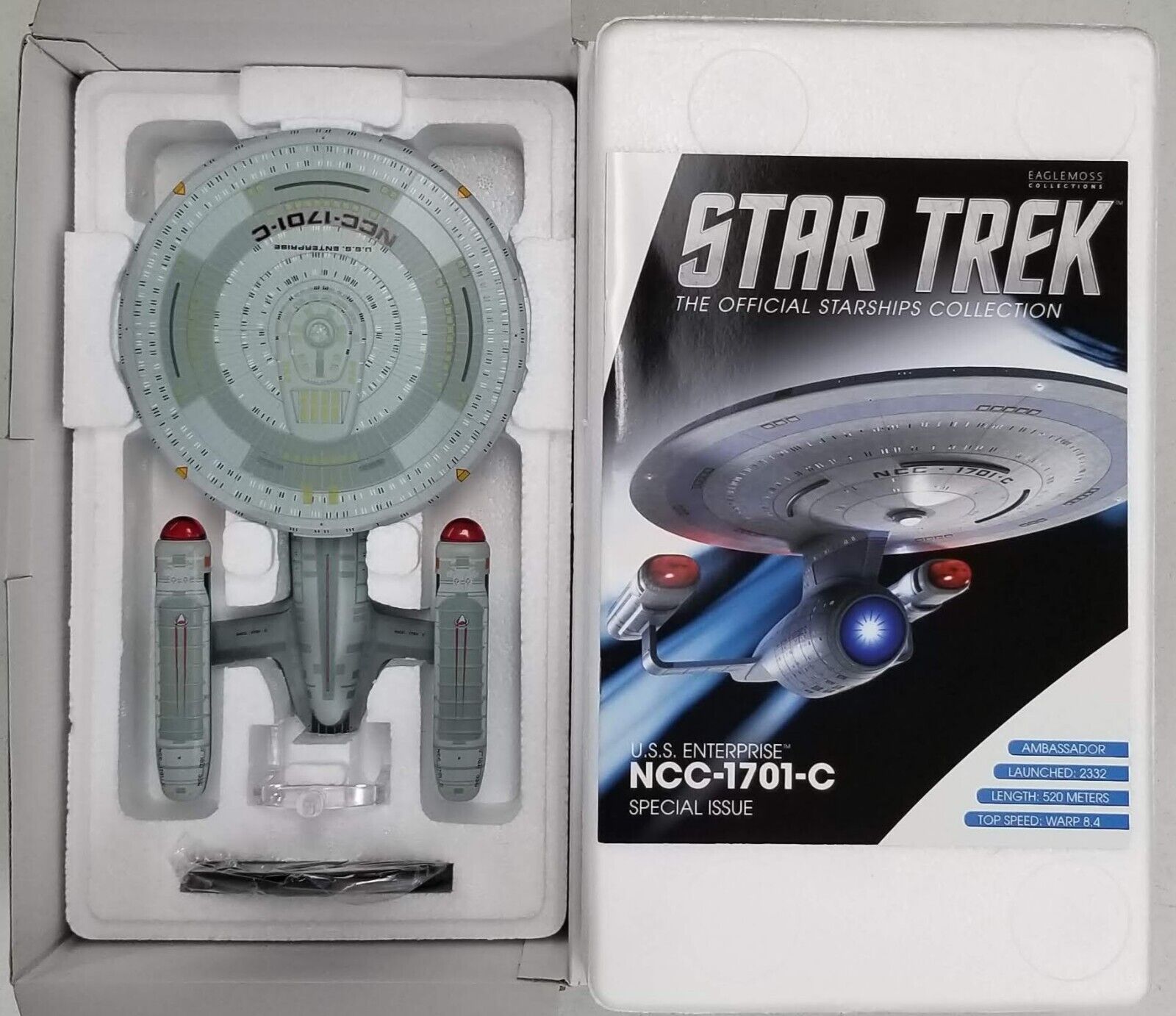 Eaglemoss Star Trek U.S.S. Enterprise NCC-1701-C XL RARE DISCONTINUED + MAGAZINE