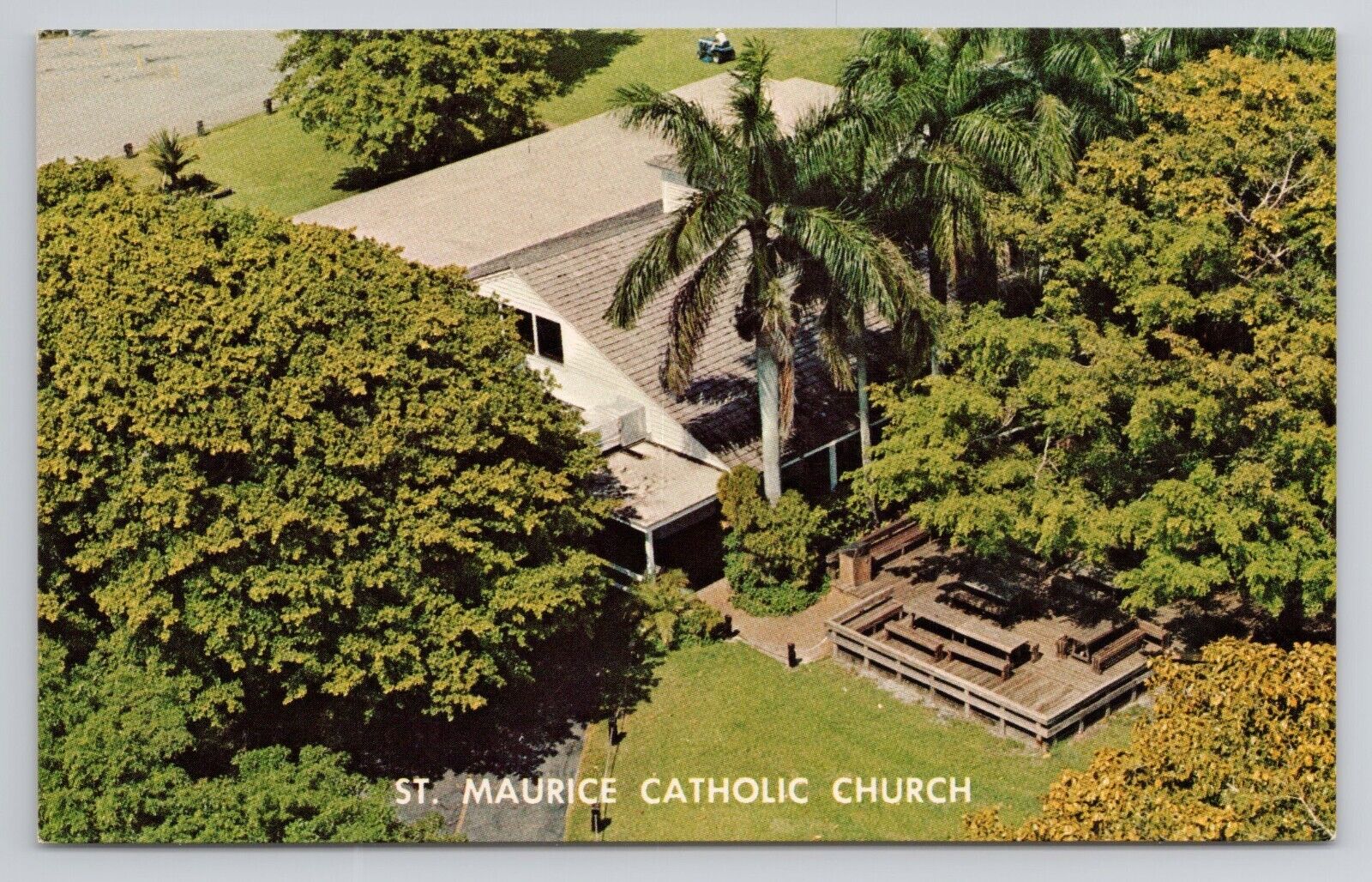 Postcard St Maurice Catholic Church Fort Lauderdale Florida
