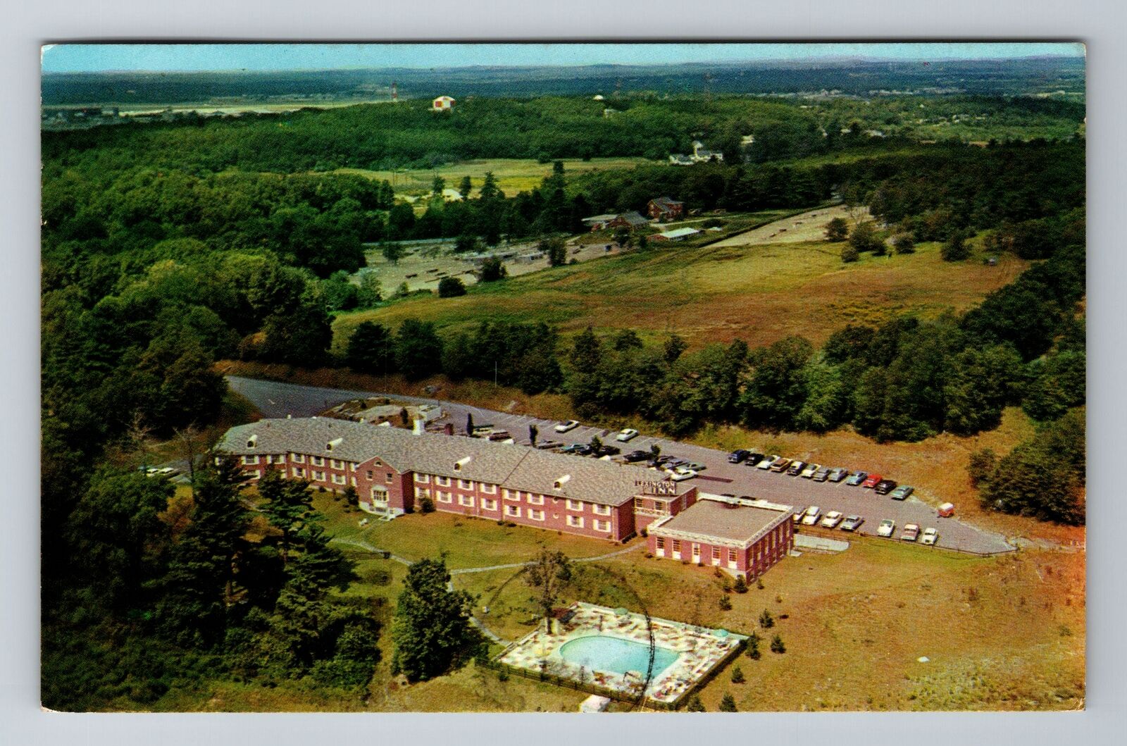 Lexington MA-Massachusetts, The Lexington Motor Inn Aerial, Vintage Postcard