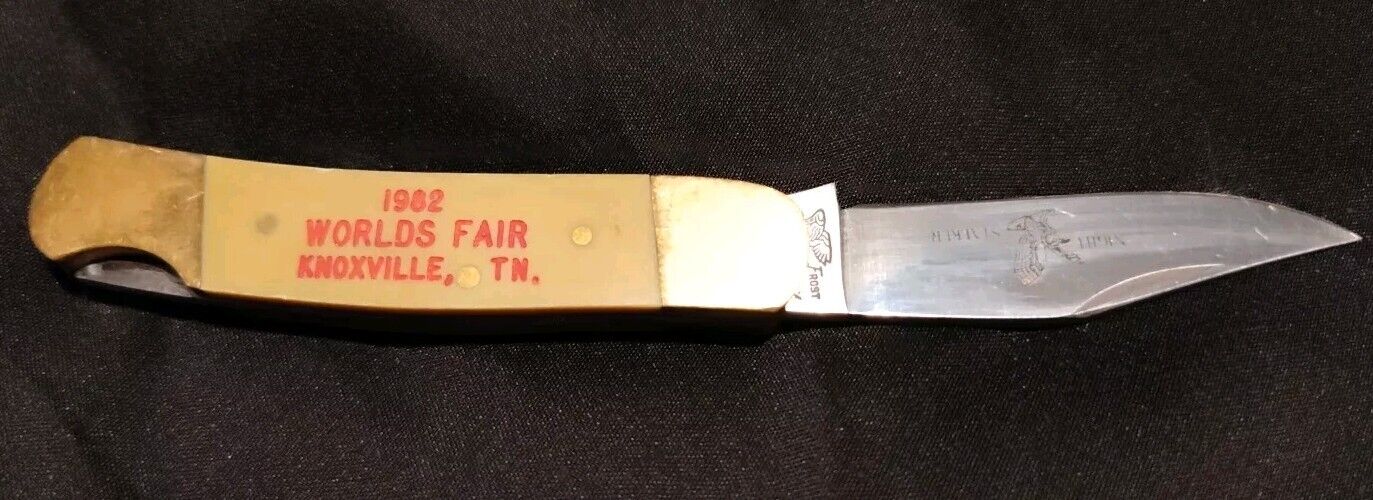 Frost Cutlery Folding  Pocket Knife 1982 Worlds Fair Knoxville,TN  Night Stalker