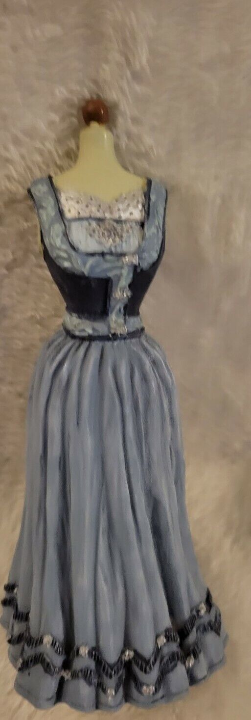 K’s Collection Fashion Series Fancy Blue Antique Dress Gown Figurine Antique