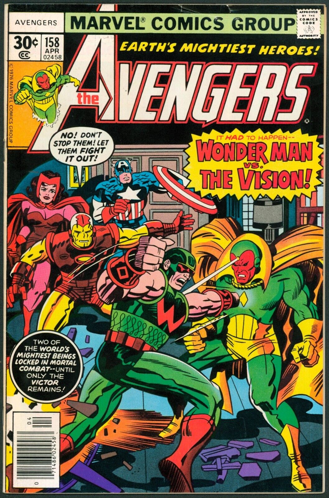 Avengers 158 VF 8.0 1st Graviton Marvel 1977