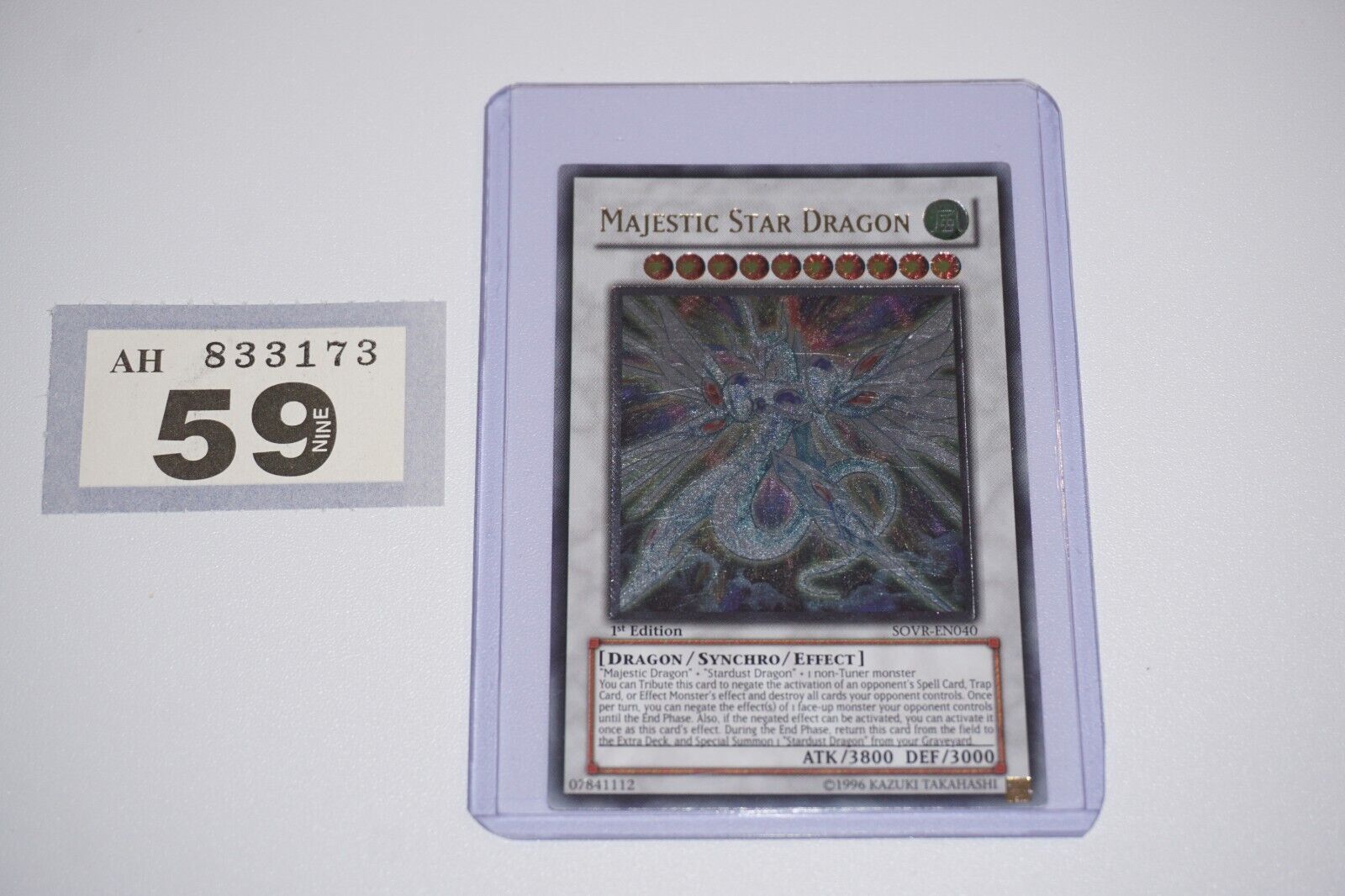 Yu-Gi-Oh Majestic Star Dragon SOVR-EN040 Ultimate Rare 1st Edition