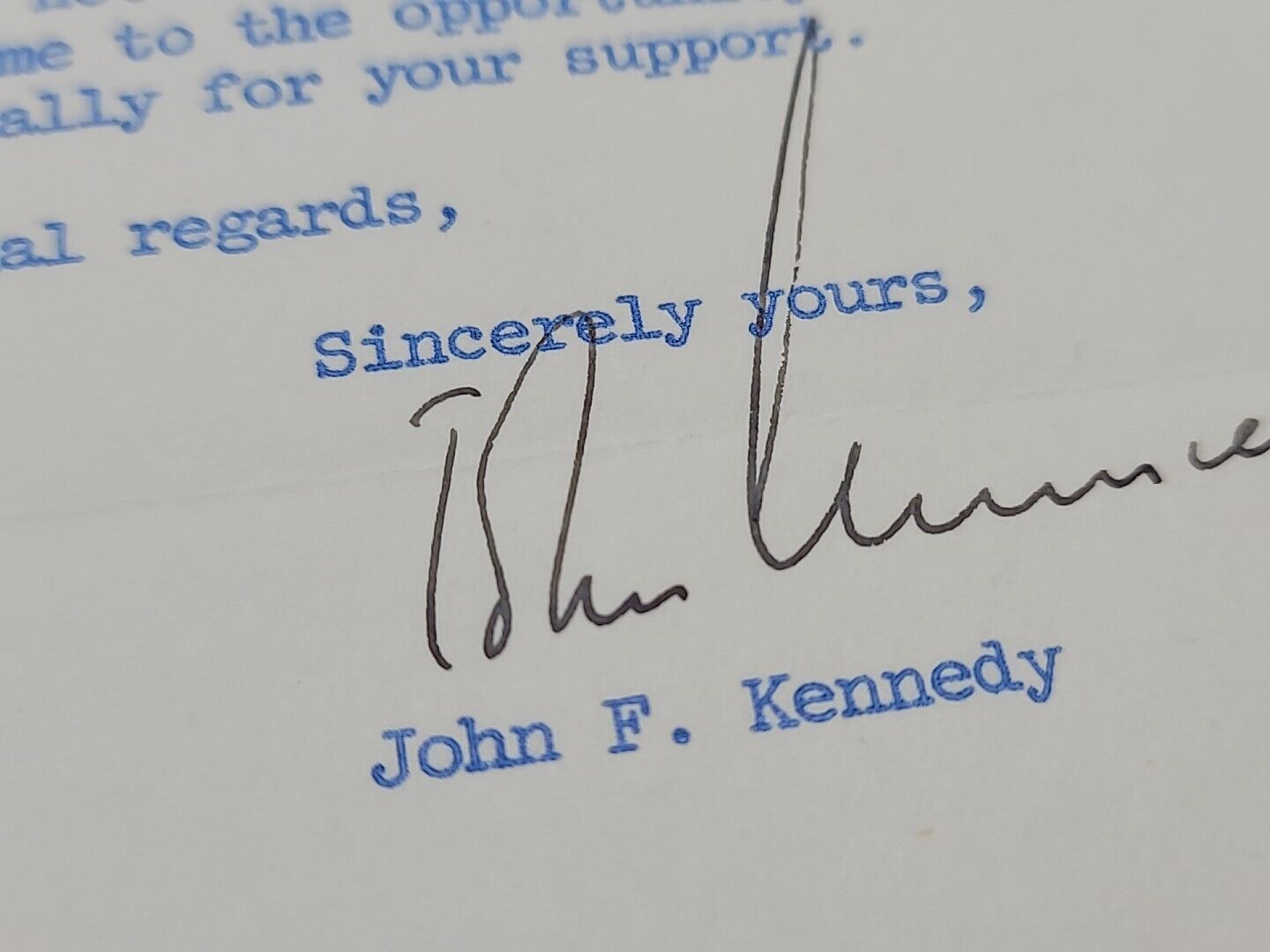 1956 President Senator John F Kennedy Signed Letter JFK Autograph US Senate USA