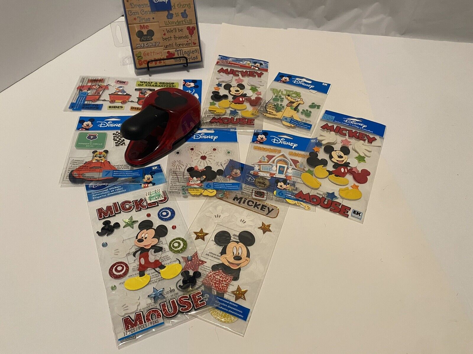 Mickey Mouse Stickers, stamps and paper shaper
