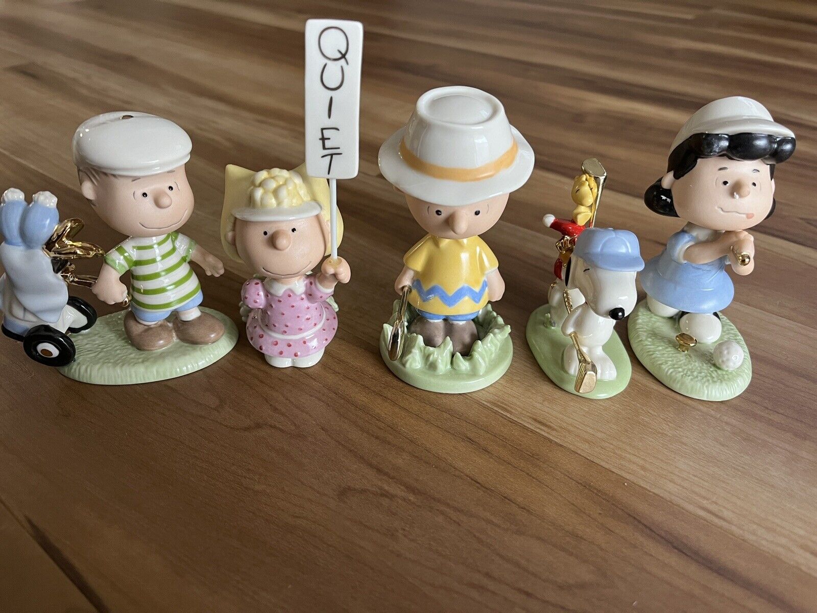 Lenox Peanuts Golf Team Set Of 5 Figurines Charlie Brown Lucy New In Box