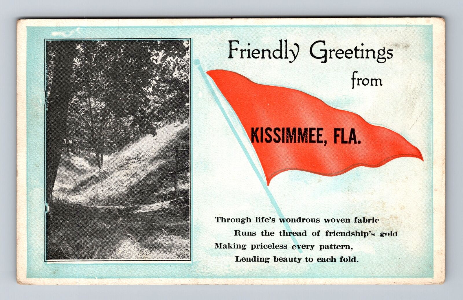 Kissimmee FL-Florida, Scenic Greetings from Kissimmee, Antique Vintage Postcard