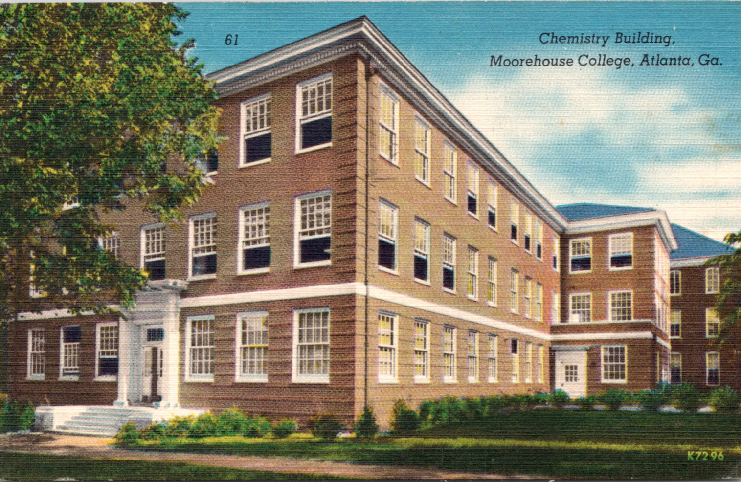 Atlanta GA HBCU Morehouse College Chemistry Building Georgia Postcard 1950s
