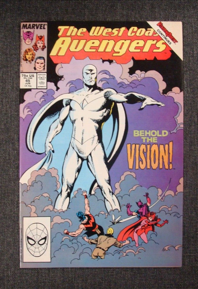 Marvel the West Coast Avengers #45 1st App of White Vision 1989