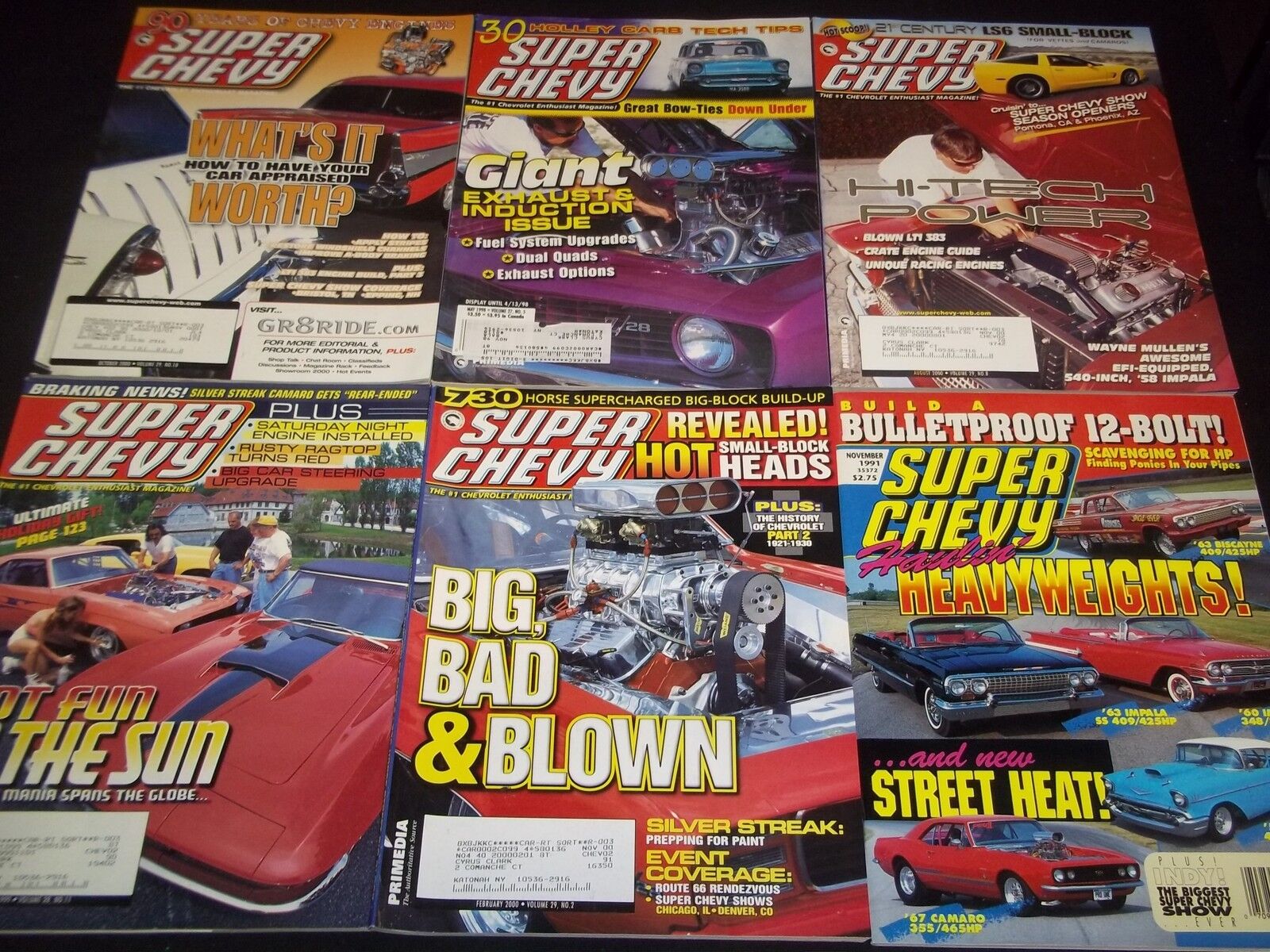 1990S-2000S SUPER CHEVY MAGAZINE LOT OF 15 ISSUES - CAR AUTO NICE COVER - M 704