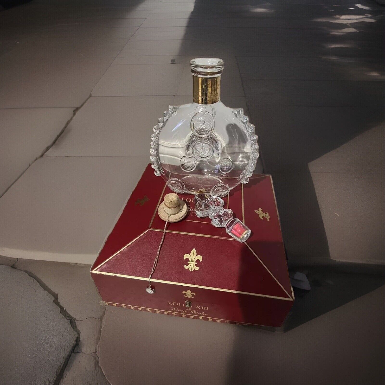 Remy Martin Louis XIII Cognac Crystal Empty 750ml Bottle w/ Casket Box