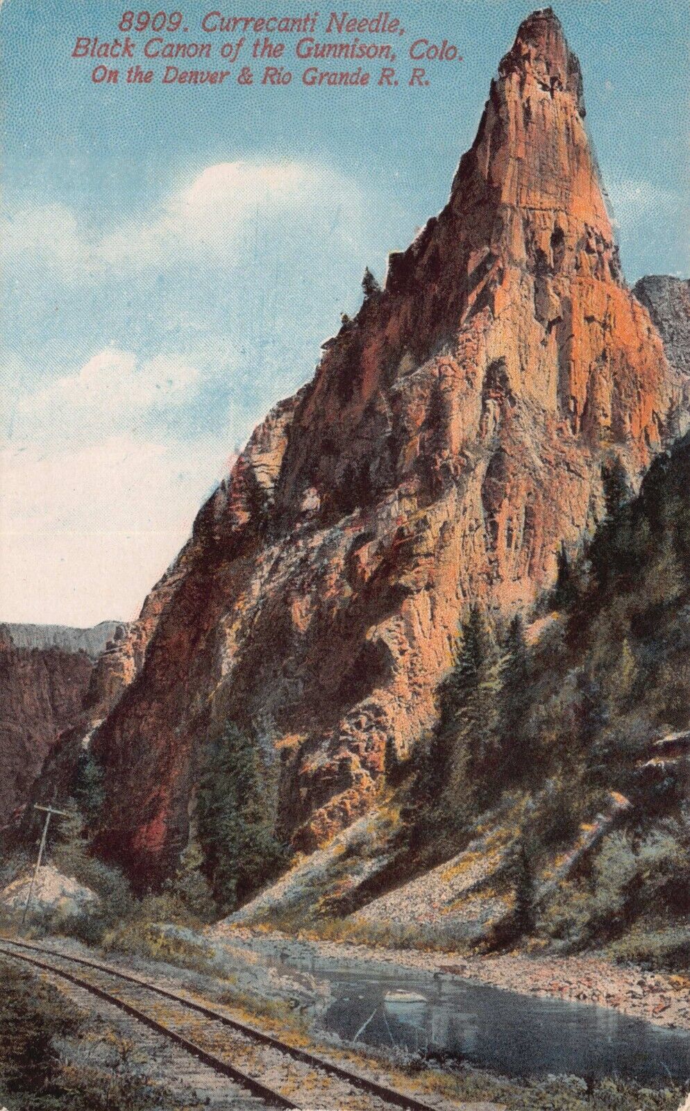 Gunnison County Colorado Black Canyon Curecanti Needle Vintage Postcard CP373