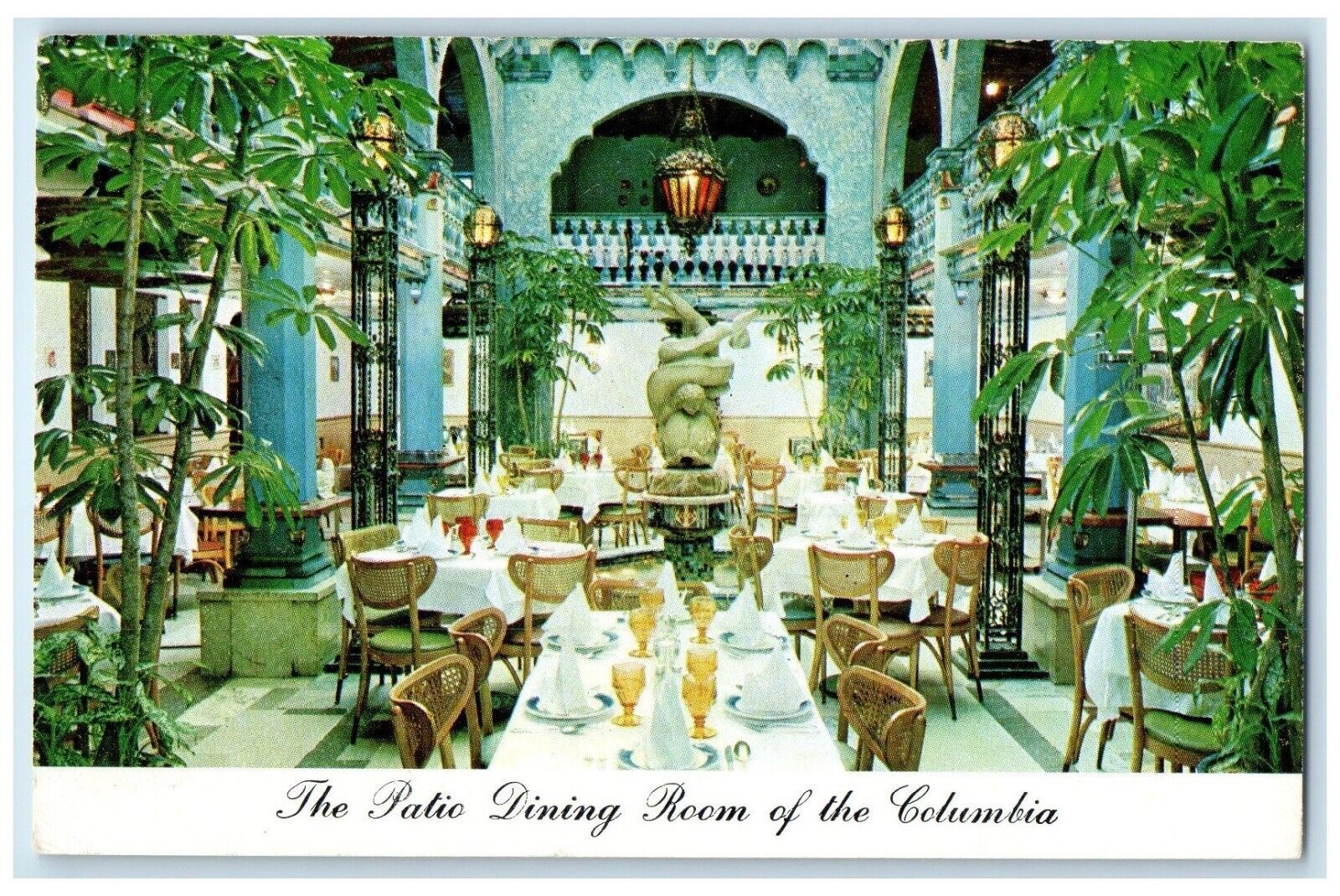 c1960 Patio Dining Room Columbia Restaurant Tampa Florida FL Unposted Postcard