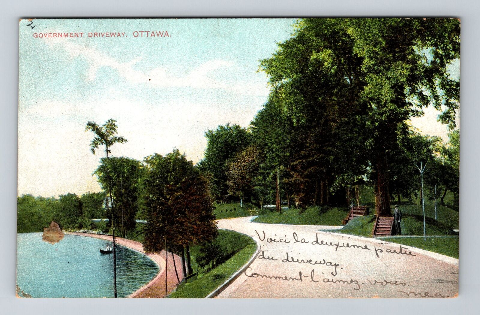 Ottawa Ontario-Ontario, Government Driveway, Vintage Postcard