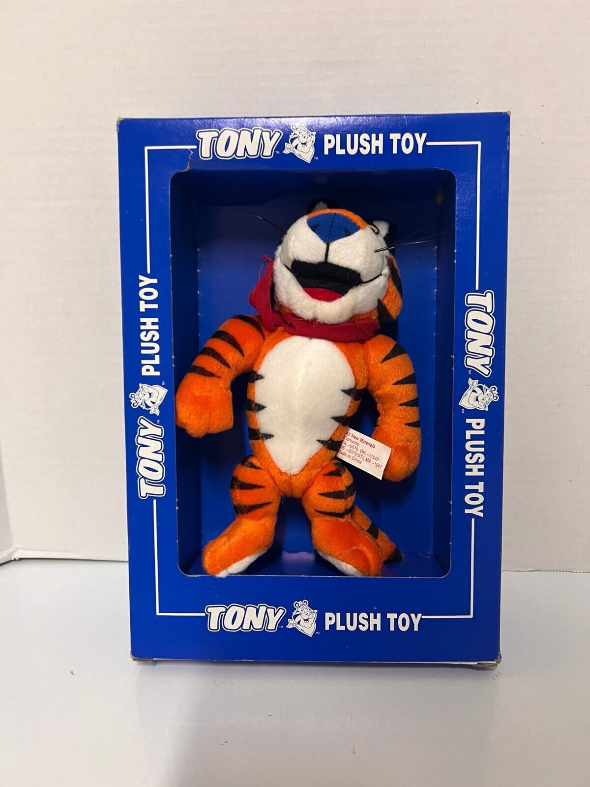 Vintage 1997 Tony the Tiger Plush Toy Kelloggs Stuffed Animal W/ Original Box
